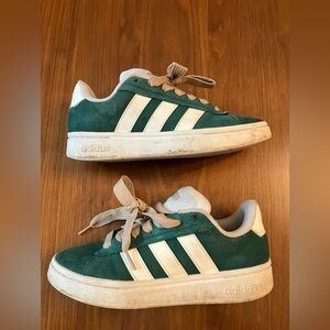 Adidas Forest Green and White Sneakers (7)